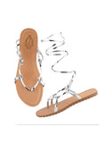 Shoetopia Women'S Flat Sandal-6 Kids Uk (Riya-Silver)-Eu39,Silver,5,B0D76T46KW