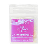 JMU Orthodontic Elastics 1/8 Extra Heavy, 8oz 100 Pack Orthodontic Rubber Bands, Extraoral Elastic Bands Latex Dental Rubber Ban