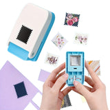 Kelexx Rectangular Postage Stamp Puncher 1 X 0.8 Inch Metal Craft Punch, Precision Stamp Cutter For Handmade Cards, Scrapbooking