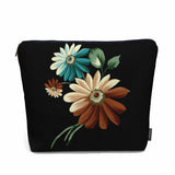 Kalygon Makeup Bag Daisy Rose Makeup Bags For Purse Pouch, Blossom Floral Daisy Rose Travel Toiletry Bag Cosmetic Bag Makeup Bag