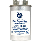 Appli Parts Run Capacitor for ac 10 Mfd uF (microfarads) 370 VAC or 450 VAC CBB65 Round Universal fit for HVAC and Other Applica