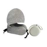 Zoomella Travel Pillow Convenient Storage For Car Airplane Ergonomic Airplane Cushion Grey|Travel Pillows|Travel