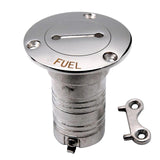 Marine Boat Deck Fill/Filler Tank Key Cap ,316 Stainless Steel Yacht Caravan W/Key and Rubber Gasket (Option: Fuel, 2(50mm))
