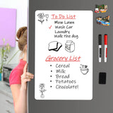 ANLIOTE Magnetic Dry Erase Board Fridge White Board Sheet 20x13, Flexible Refrigerator Magnets Whiteboard Planner for Home Kit