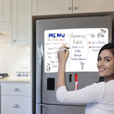 ANLIOTE Magnetic Dry Erase Board Fridge White Board Sheet 20x13, Flexible Refrigerator Magnets Whiteboard Planner for Home Kit