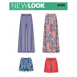 Simplicity Creative Patterns New Look 6289 Misses Pull On Pants or Shorts and Tie Belt, A (81012141618)