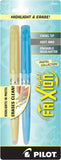 Pilot, FriXion Light Pastel Erasable Highlighters, Chisel Tip, Pack of 2, Pastel Yellow & Blue