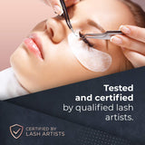 100 Pairs Under Eye Pads for Eyelash Extensions - Professional Lint Free Hydrogel Eye Patches with Moisturizing Vitamin C and Al