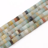 NITOPUPU 150Pcs 4 2mm Natural Amazonite Spacer Stone Beads for Jewelry Making Supplies, Loose Semi Flat Round Gemstone Tube Bea
