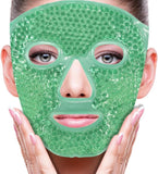 H&Hgoldi Cooling Face Mask With Gel Bead, Reusable Cold Compress Ice Pack For Puffiness, Puffy Eyes, Headache, Migraine Relief, 