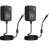 [UL Certified] 2-Pack 12V 2A Power Supply Adapter, 5.5mm x 2.1mm Plug, AC to DC Adapter for IP Camera, DVR, NVR, LED IR, Router 