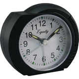 Equity by La Crosse Black Quartz Analog Clock with Ascending Alarm