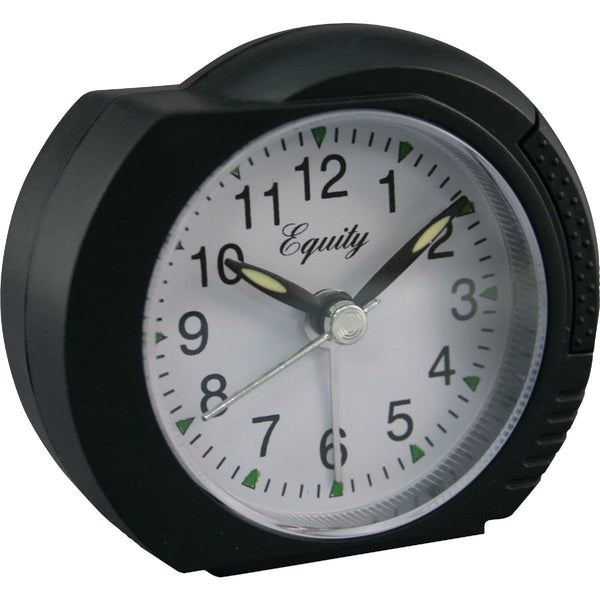 Equity by La Crosse Black Quartz Analog Clock with Ascending Alarm ...