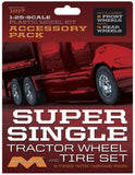 Moebius Models 1/25 Super Single Tractor Wheel & Tire Set (6), MOE1017