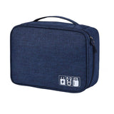 Shivexim Polyester Electronic Accessories Organizer (Dark Blue_Digital Bag)