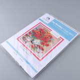 Enakshi Flowers Cherry Stamped Cross Stitch Kits For Beginners With PrePrinted Pattern Embroidery Kit | Crafts | Needlecrafts &