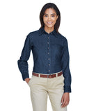Harriton Ladies 6.5 oz. LongSleeve Denim Shirt XL DARK DENIM