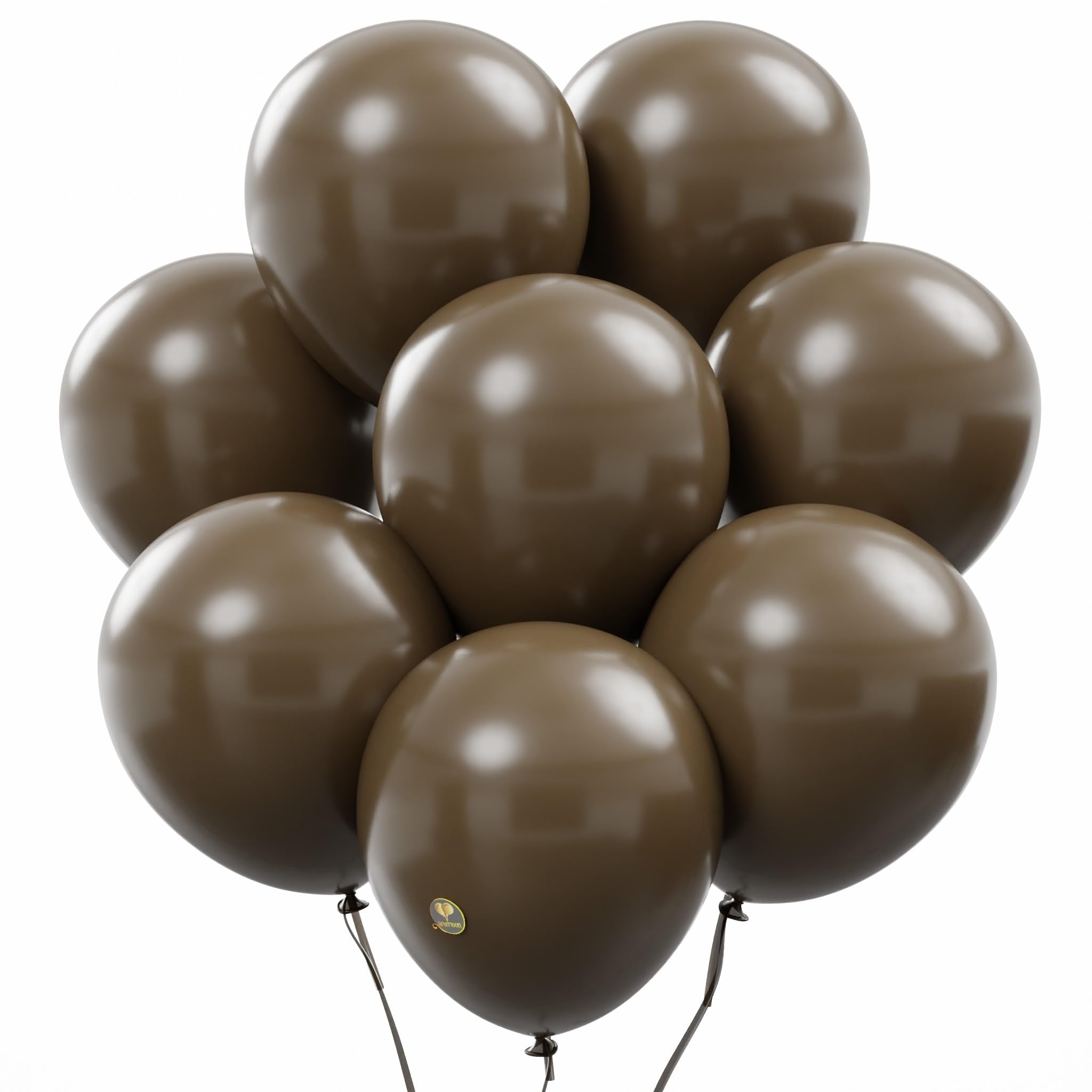 AFTERLOON Biodegradable Balloons 24 pcs Brown 10 Inch, Matte Color Thickened Extra Strong Latex Helium Float, for Baby Shower Ge