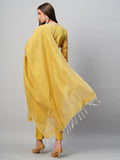 Gosriki Women'S Cotton Blend Printed Straight Kurta With Pant & Dupatta (Date-Mustard-Gs_L_Mustard_Large),Mustard,,B0CKW8YLDV