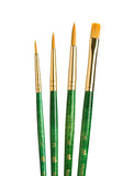 Gold Taklon Real Value Brush Set, 4/Pkg