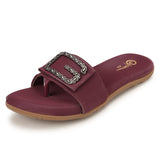 Ortho Joy Doctor Footwear For Women|| Fancy Footwear & Slipper For Women || Orthopedic Women'S Fancy Sandal For Women,Maroon,8,B0D86X7T8S