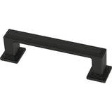FRANKLIN BRASS Stepped (10-Pack) Cabinet Handles 3 Hole Center Pulls | Matte Black Hardware Kitchen Door, Drawers, Dressers, Fur