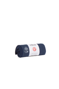 Manduka eQua Yoga Hand Towel - Quick Drying Microfiber, Lightweight, Yoga Accessories Easy for Travel, 16 Inch (40cm), Midnight