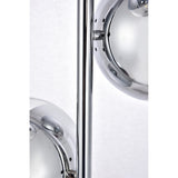 Living District Eclipse 3 Lights Chrome Floor Lamp With Clear Glass