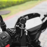 Universal Motorcycle Helmet Lock Anti-Theft Helmet Safety Lock Metal 22Mm-26Mm Black With 2 Keys Motorcycle Accessories (Ths2002