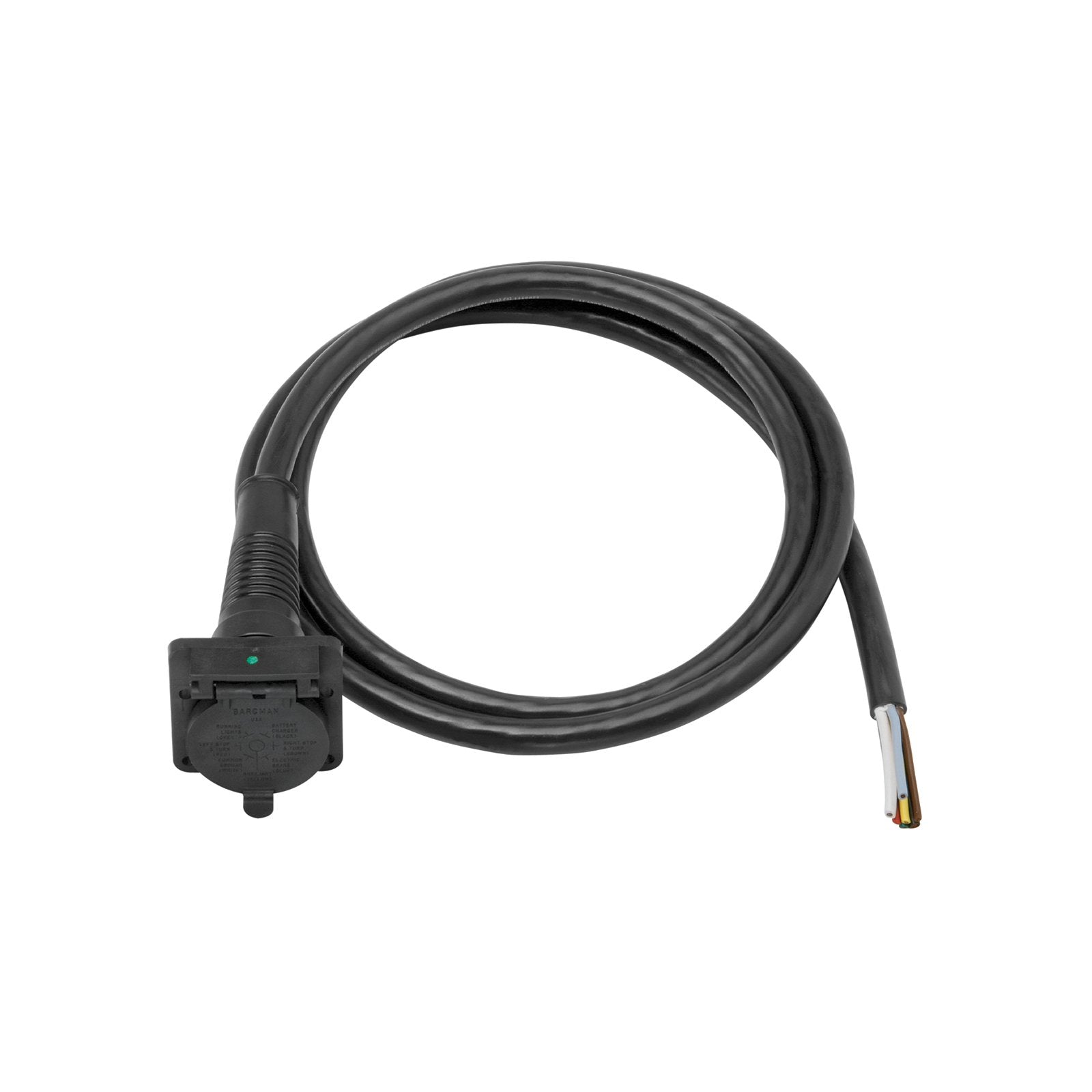 Bargman 50-87-007 7-Way Super Sealed Car End With 7' Cable