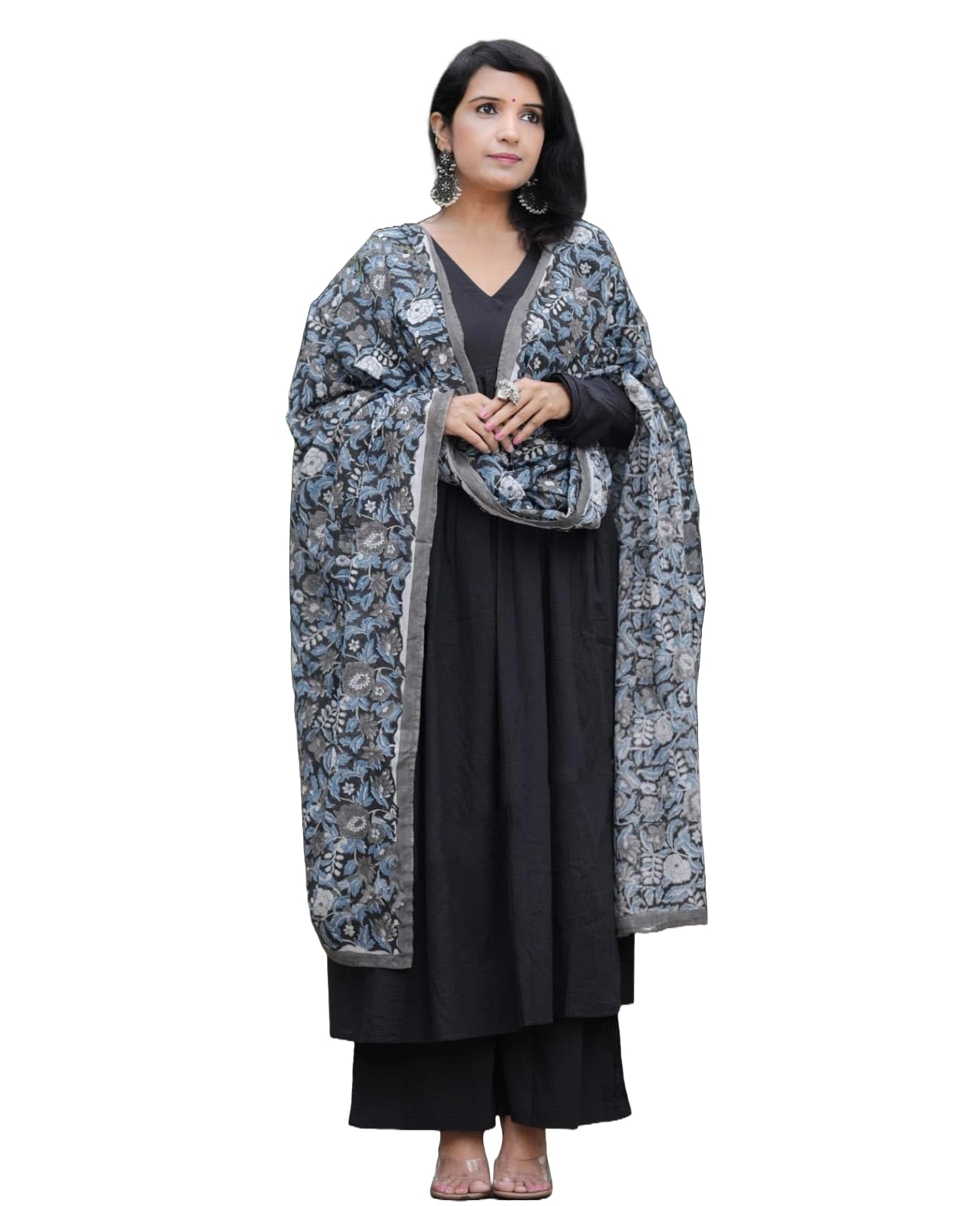 Alvami Women's Viscose Solid Regular Kurta Set (Mausam_Black_01