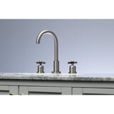 Kingston Brass Fsc8928Zx Millennium Widespread Bathroom Faucet, 10 X 5.38 X 10.06, Brushed Nickel
