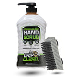Grip Clean - Waterless Hand Cleaner for Auto Mechanics - Heavy Duty Pumice Soap & Fingernail Brush, Industrial Strength for Dry 