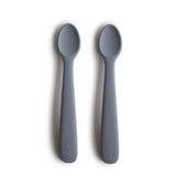 mushie Silicone Baby Feeding Spoons | 2 Pack (Tradewinds)