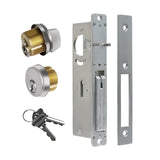 Storefront Door Lock Alsecure Commerical Mortise Lock, Swing Deadbolt, Solid Brass Cylinder Combo with Key,Thumbturn Keyed Alike