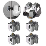 3-H 4 Pack Mop and Broom Holder Big Size Hanging 1 KG Extra,Broom Hanger Wall Mount for Hanging and Organizing Shove Rake Yard T