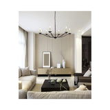 Living District Trey 6-Light Mid-Century Metal Pendant In Black Finish