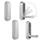 Dntorx Folding Coat Hooks, 4 Pcs Foldable Silver Wall Hooks Heavy Duty Foldable Hook Bathroom Towel Hooks Robe Hooks Wall Mounte