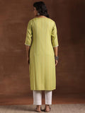 Libas Women'S Cotton Woven Design Regular Kurta (29199 Lime Green Lime Green S