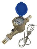 DAE MJ75m NSF61 Non Lead Potable Water Meter, 3/4 NPT Couplings, Cubic Meter, Pulse Output