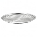 UJEAVETTE Silver SilverToned Mesh Sieve Smooth Surface Stainless Steel Plate Round Shape Stainless Steel Bowl, CutEdge Perfora