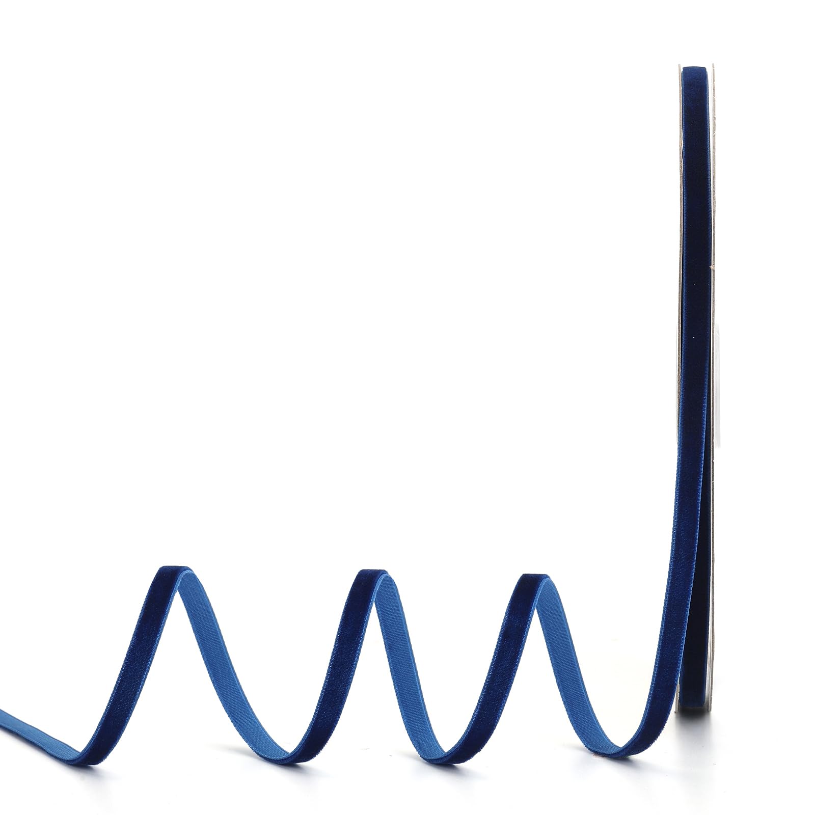 Lemon Park Navy Blue Velvet Ribbon,1/4 W x 20Yd Single Face,Great for Gift Wrapping,Hair Bows,Handmade Craft and Christmas,Weddi