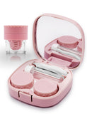 Vastsoon Contact Lens Case with Cleaner Washer, Travel Size Cute Colored Contact Lenses Applicator Removal Tool Kit with Mirror 