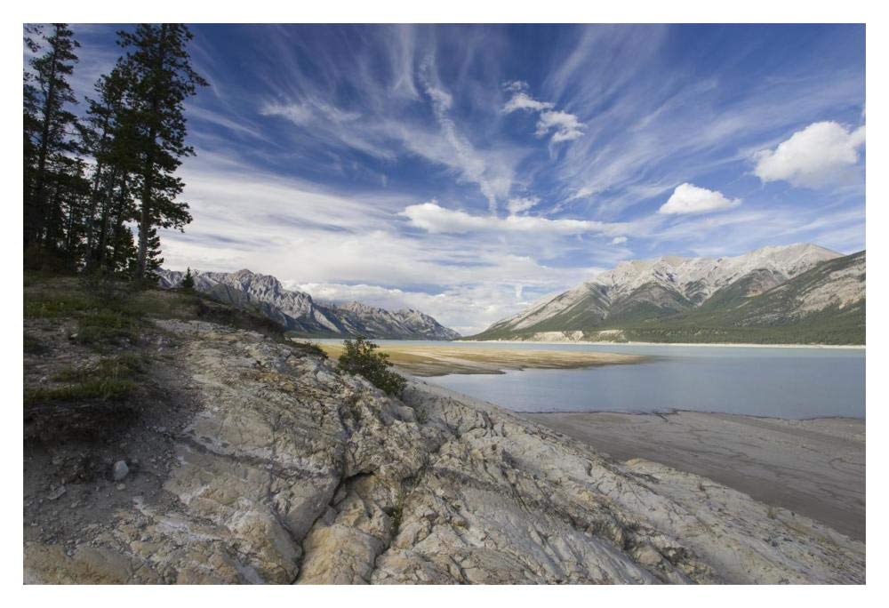 Abraham Lake Created By Bighorn Dam On The North Saskatchewan River, Jasper National Park, Alberta, Canada-Paper Art-20,,X14,,