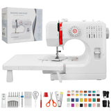 Beginners Sewing Machine for Beginners, Dual Speed Portable Electric Mini Sewing Machine with 14 Stitches, Complete Repair Kit f