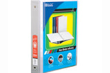 BAZIC 1 White 3Ring View Binder w/ 2Pockets