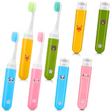8 Pack Soft Travel Toothbrushes Mini Portable Toothbrush with Case Camping Pocket Toothbrush for Home School Business Trip Hikin
