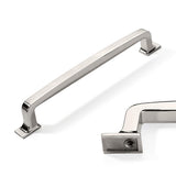 CABDM 6 Pack Polished Nickel Cabinet Pulls 6.3 Inch(160mm) Hole Center Cabinet Hardware Kitchen Cabinet Handles for Bathroom Dra