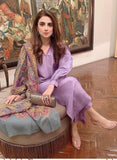 Gosriki Women'S Rayon Viscose Solid Straight Pakistani Kurta With Pant & Dupatta (Mawra Purple-Gs_M_Purple_Medium),Purple,,B0DV4CL8JT