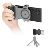 KIWIFOTOS Travel Phone Camera Grip Smartphones Camera Handle with Remote Control & Cold Shoe Mount for iPhone 17 16 Pro Max Sams